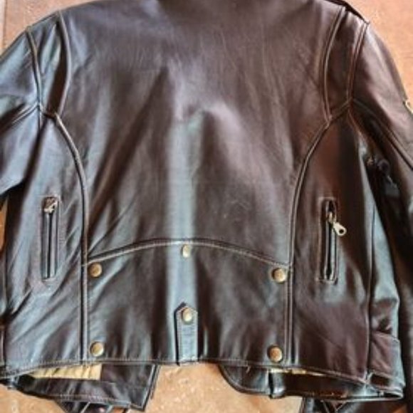 Vintage Guess by Marciano Black Leather Jacket Moto Biker  M - Picture 6 of 8